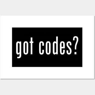 got codes? 90s throwback inspired simple & elegant graphic Posters and Art